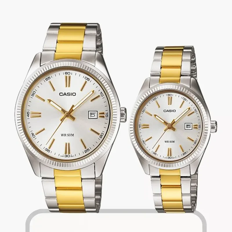 Casio Enticer Two-tone Couple Watch- MTP/LTP-1302SG-7A